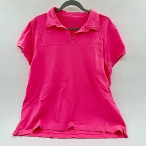 Vineyard Vines Womens XL Pink Short Sleeve Pique Polo Shirt Stretch Cotton